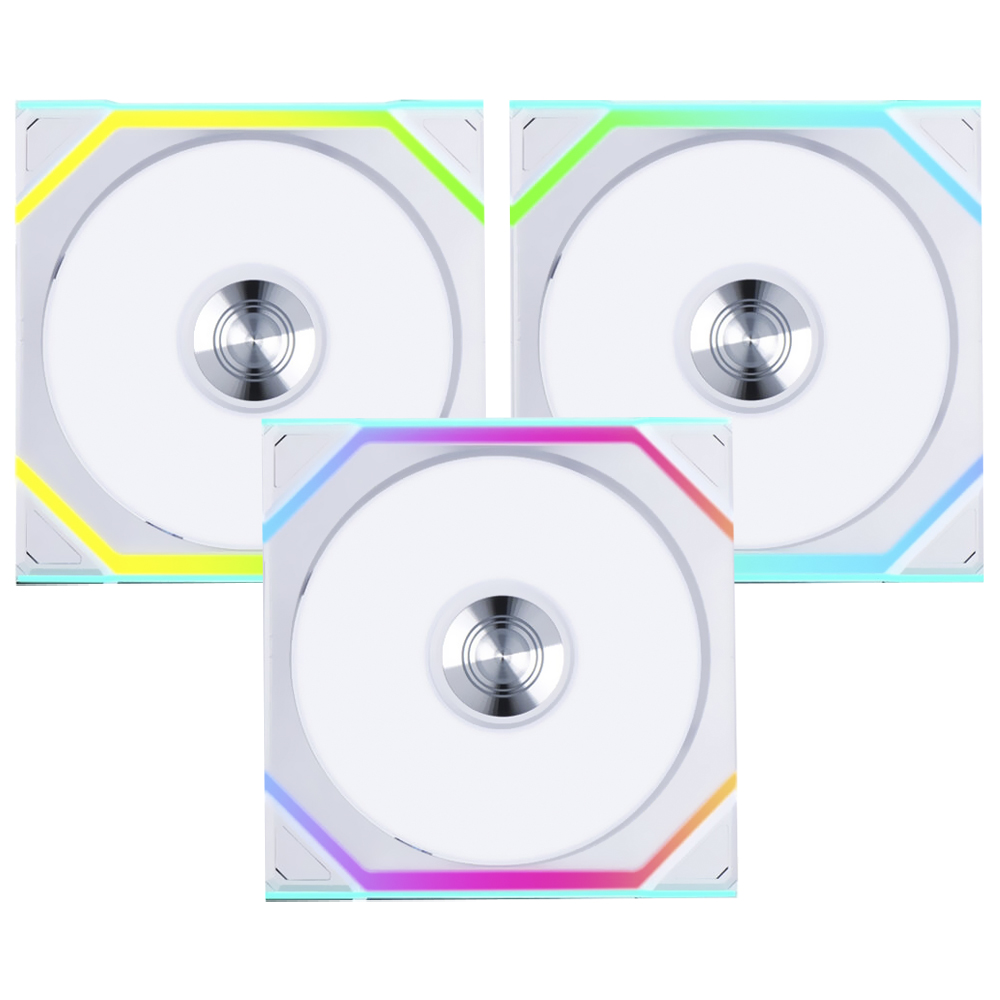 Cooler para Gabinete Lian Li Uni Fan SL Wireless 120 Reverse Blade 12X12 ARGB Branco - Kit com 3 (12RSL1W3W)