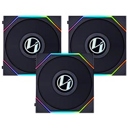 Cooler para Gabinete Lian Li Uni Fan TL LCD 120 12X12 LED RGB Preto - Kit com 3 (12TLLCD3B)