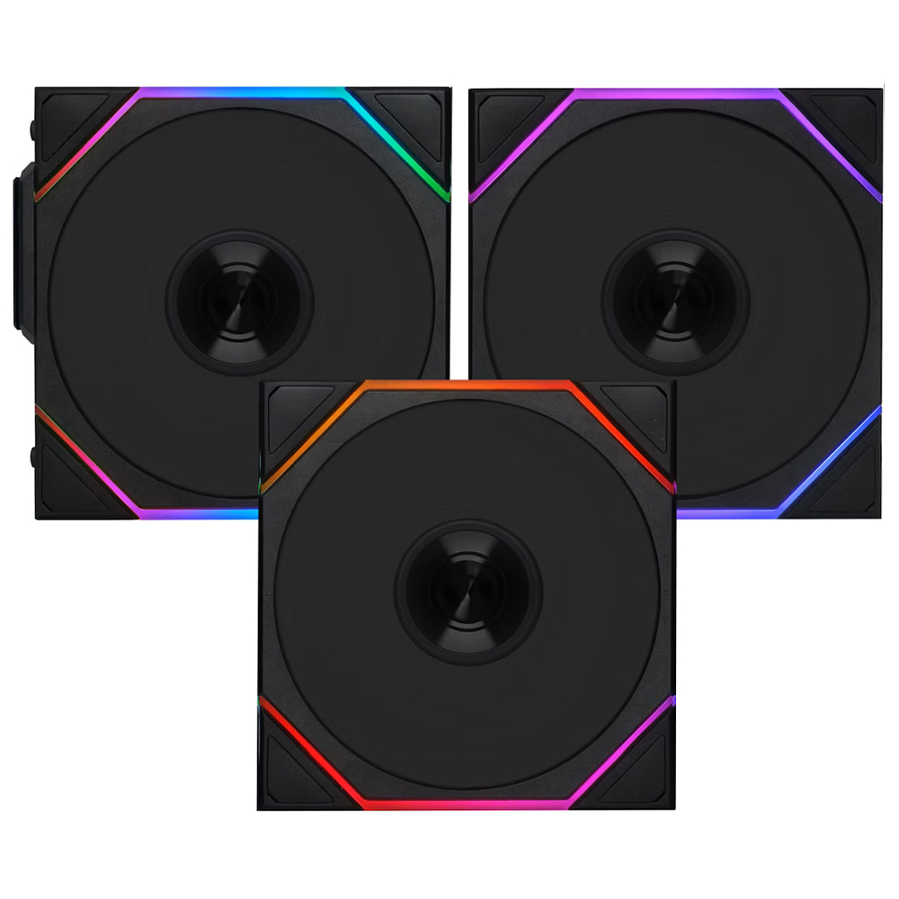 Cooler para Gabinete Lian Li Uni Fan TL Wireless 120 12X12 ARGB Preto - Kit com 3 (12TL1W3B)