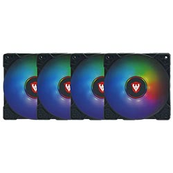 Cooler para Gabinete Satellite RGB-31K 12X12 - Kit com 4