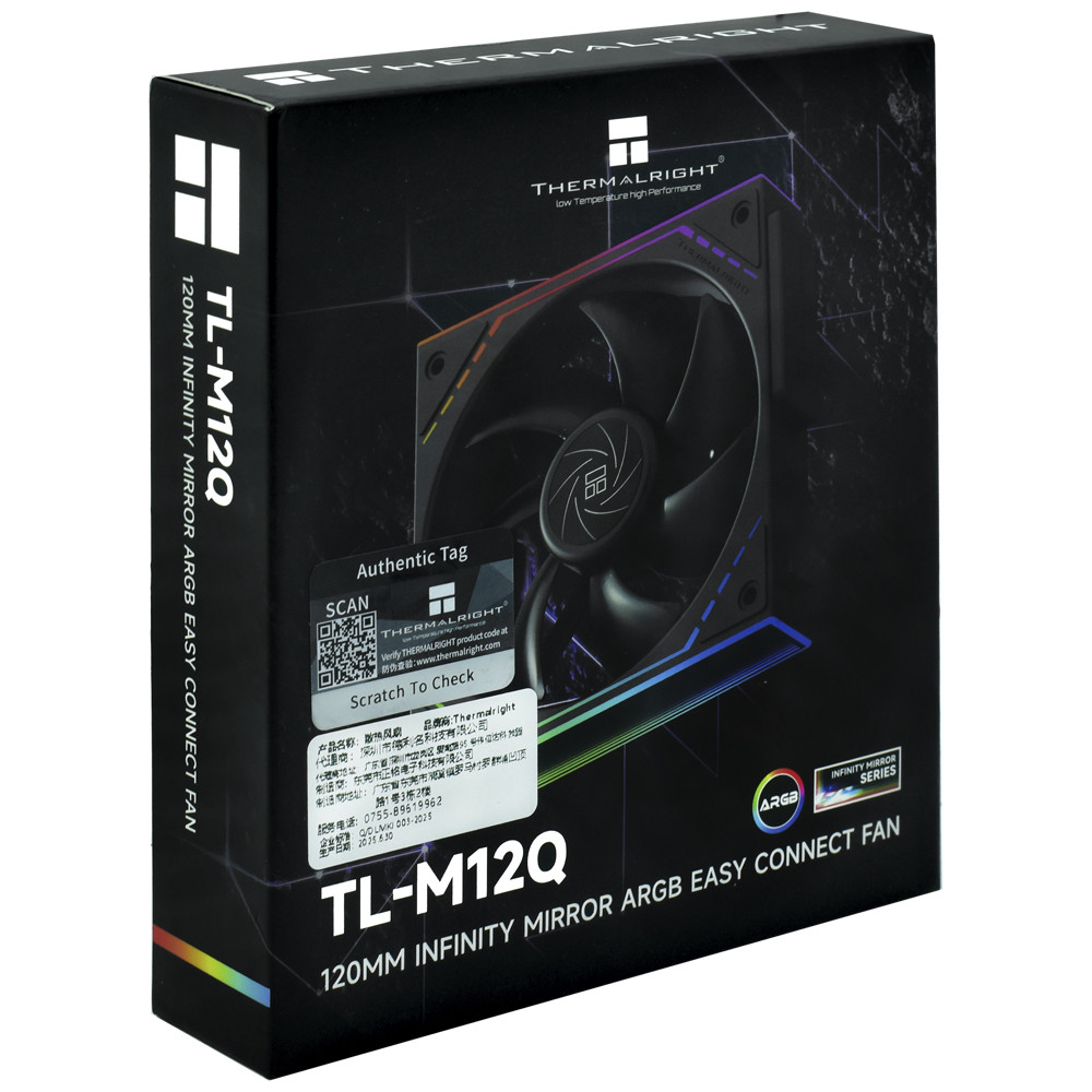 Cooler para Gabinete Thermalright TL-M12Q Infinity Mirror 12X12 ARGB - Preto