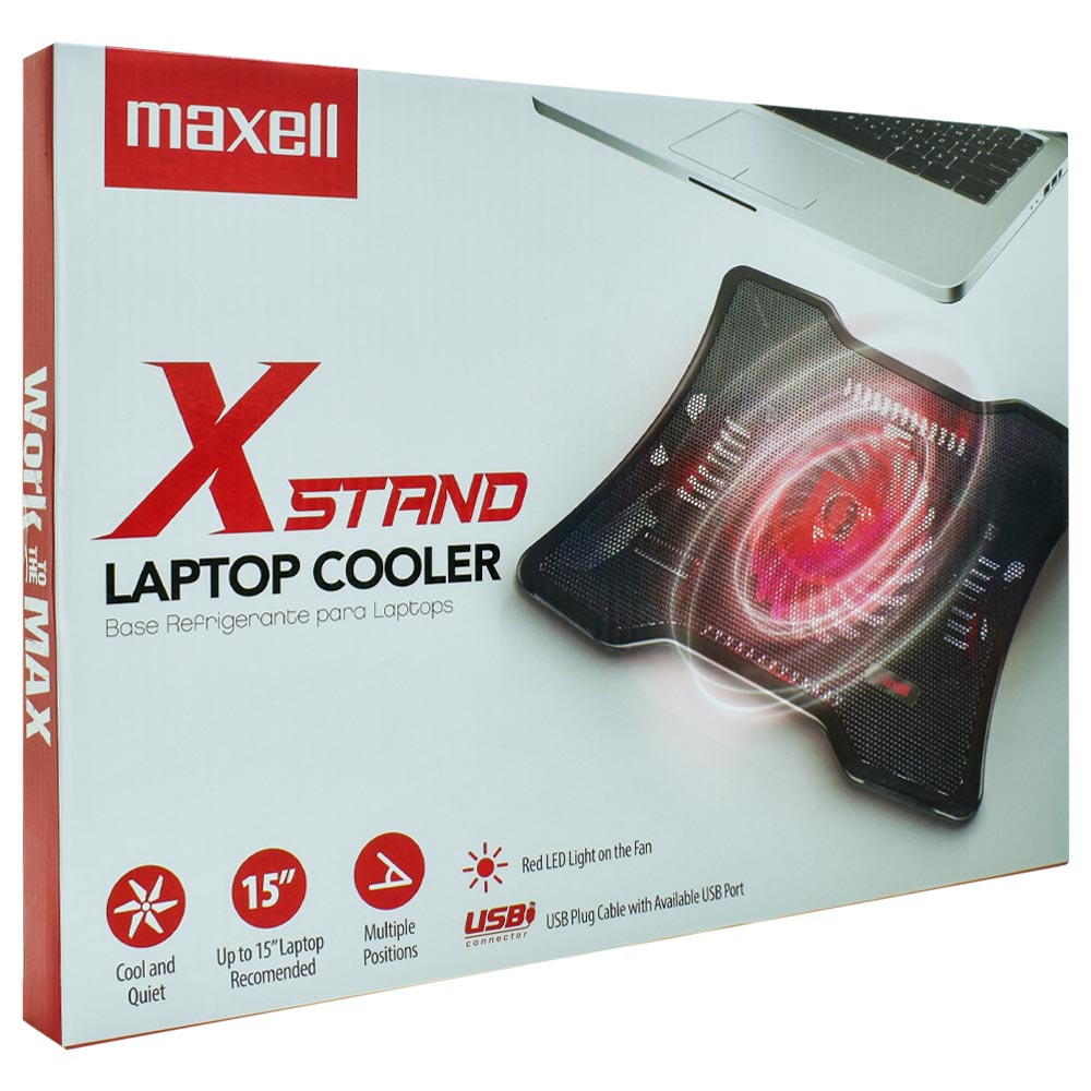 Cooler para Notebook Maxell LC-2 XSTAND 15" LED / USB - Preto