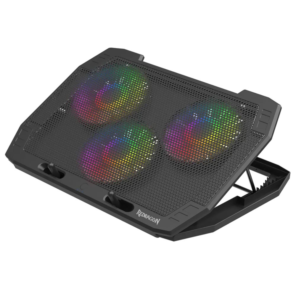 Cooler para Notebook Redragon GCP511 Ingrid Gaming 15/17" RGB / USB - Preto