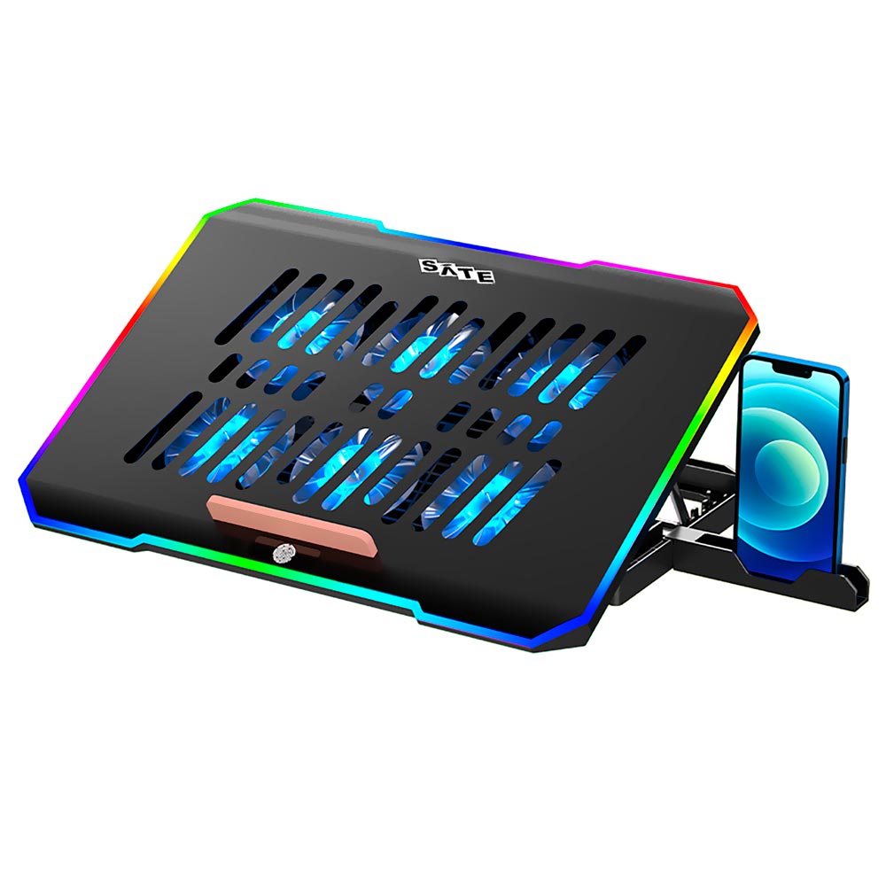 Cooler Para Notebook Satellite A-CP23 RGB / USB - Preto No Paraguai ...