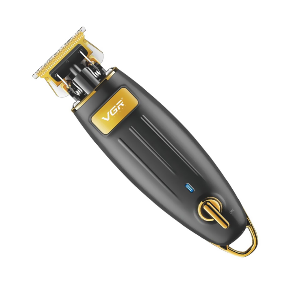 Maquina de Cortar Cabelo Profecional VGR V-192 Recarregavel - Preto / Dourado (Kit)