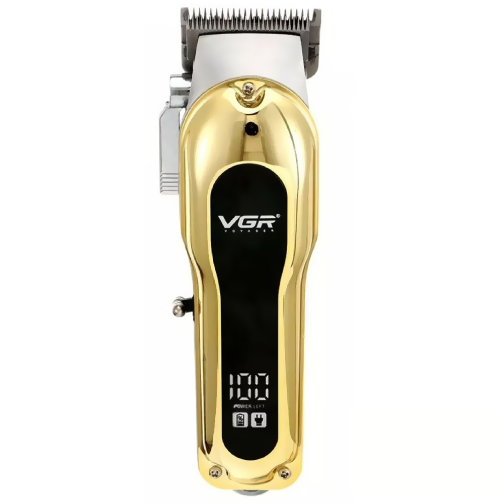 Maquina de Cortar Cabelo Professional VGR V-680 Recarregavel - Dourado (Kit)