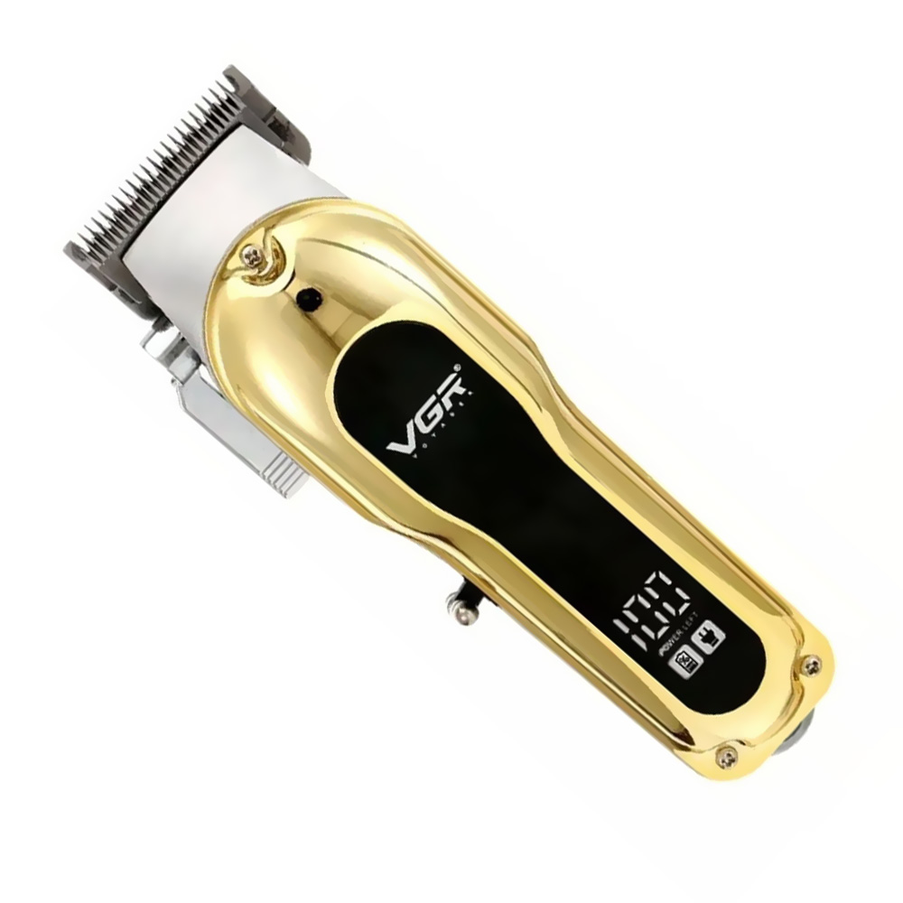 Maquina de Cortar Cabelo Professional VGR V-680 Recarregavel - Dourado (Kit)