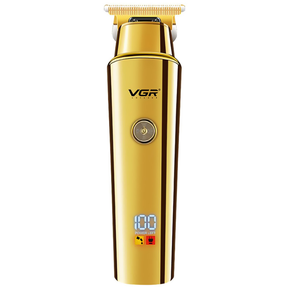 Maquina de Cortar Cabelo Professional VGR V-947 Recarregavel - Dourado (Kit)