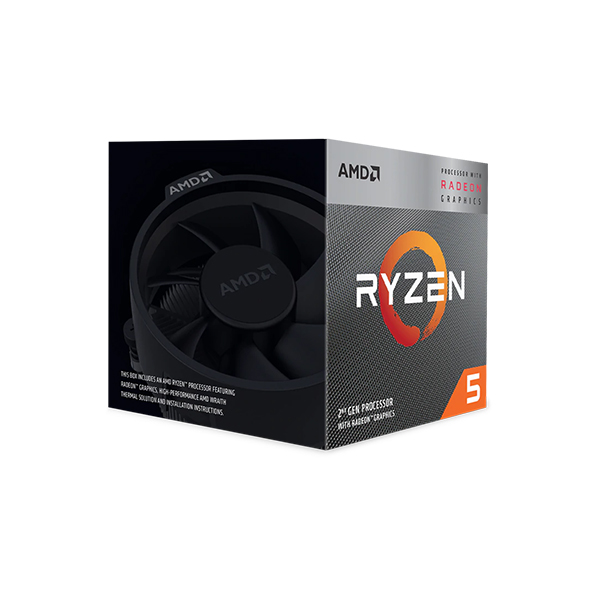 Processador AMD AM4 Ryzen R5-3400G 4.2GHz/6MB/3.7GHz - Base (Com Cooler)