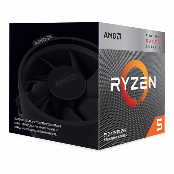 Processador AMD AM4 Ryzen R5-3400G 4.2GHz/6MB/3.7GHz - Base (Com Cooler)