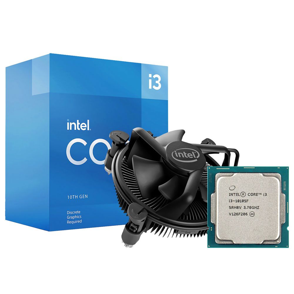 Processador Intel Core i3 10105F até 4.4GHz, LGA 1200, 10 Geração