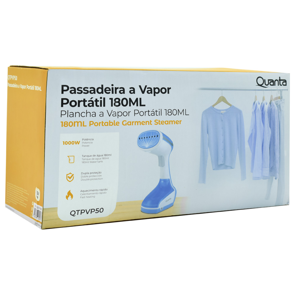 Ferro de Passar a Vapor Quanta QTPVP50 / 220V - Branco / Azul