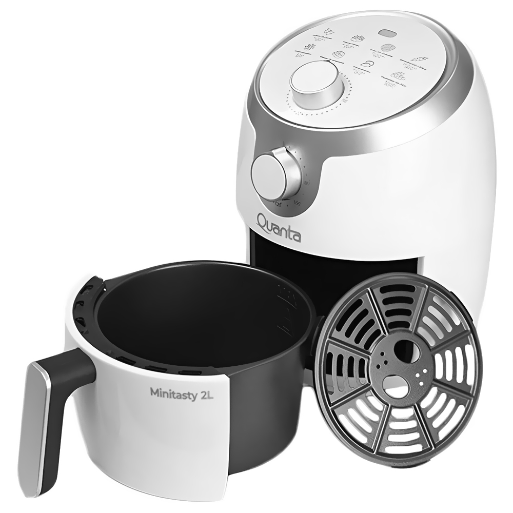 Fritadeira Elétrica Air Fryer Quanta QTAF230 2L / 220V - Branco + Balança Krab KBDC10