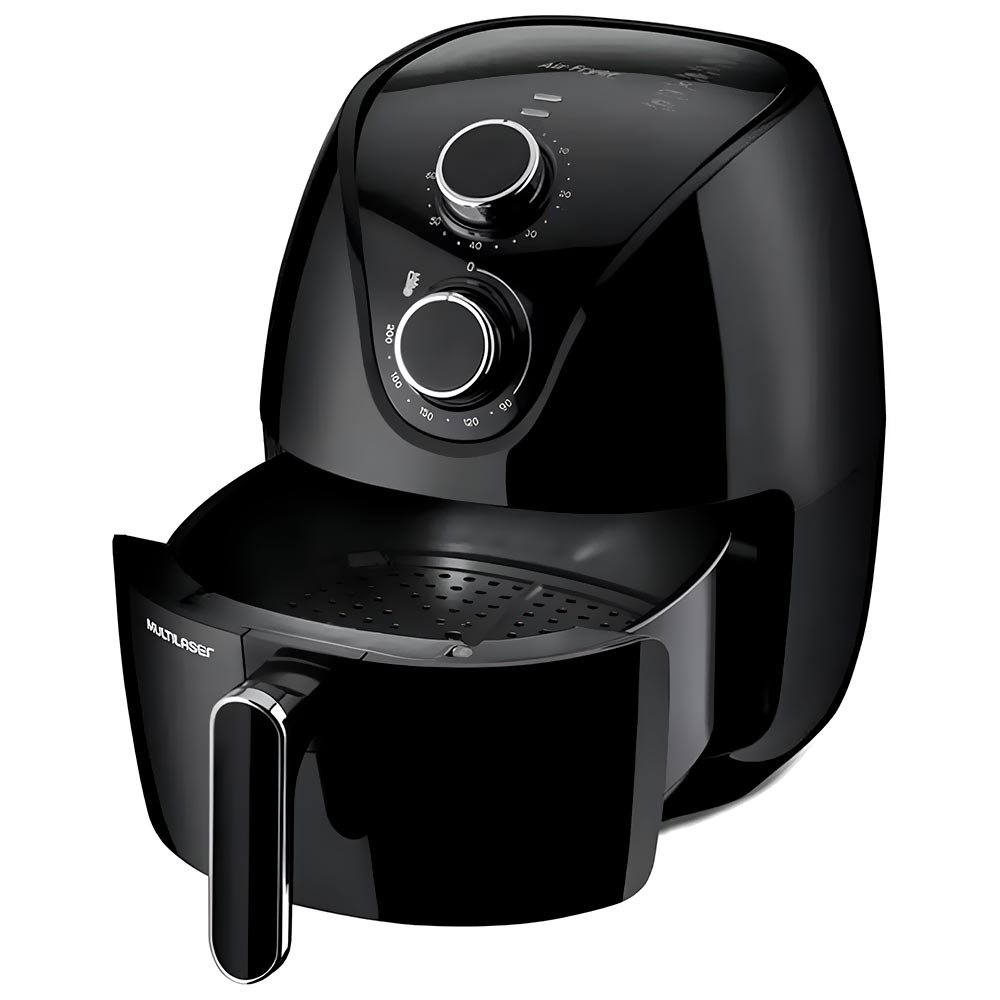 Fritadeira Elétrica Multilaser CE022EUR Air Fryer 4L / 220V - Preto