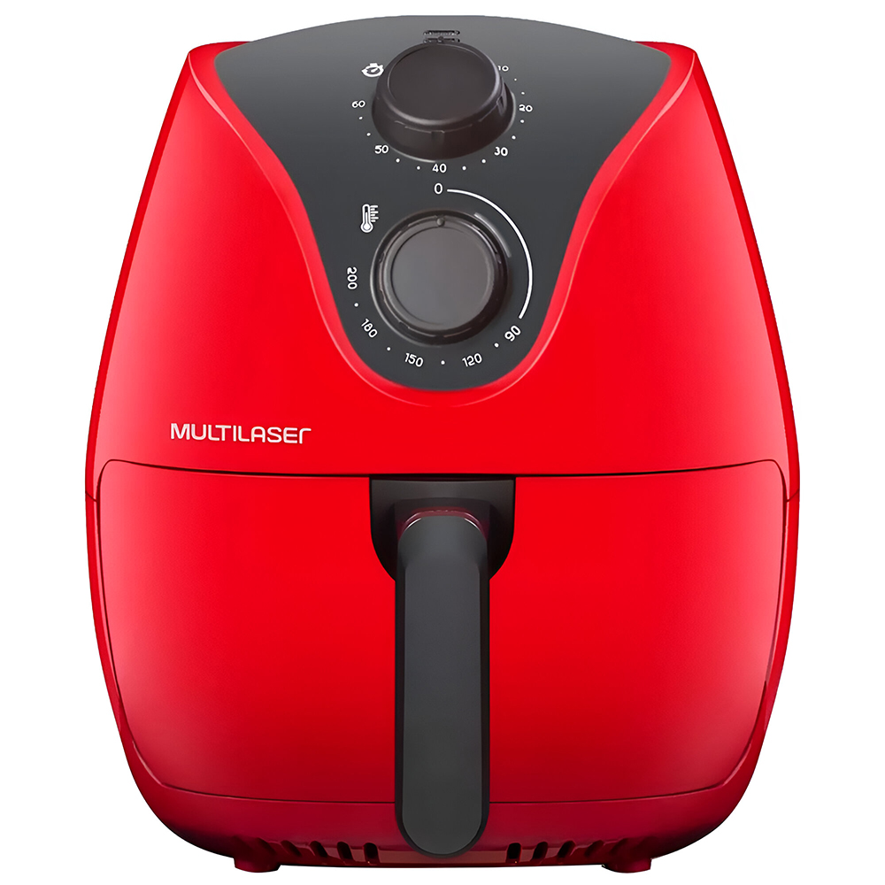 Fritadeira Elétrica Multilaser CE084EUR Air Fryer 4L / 220V - Vermelho