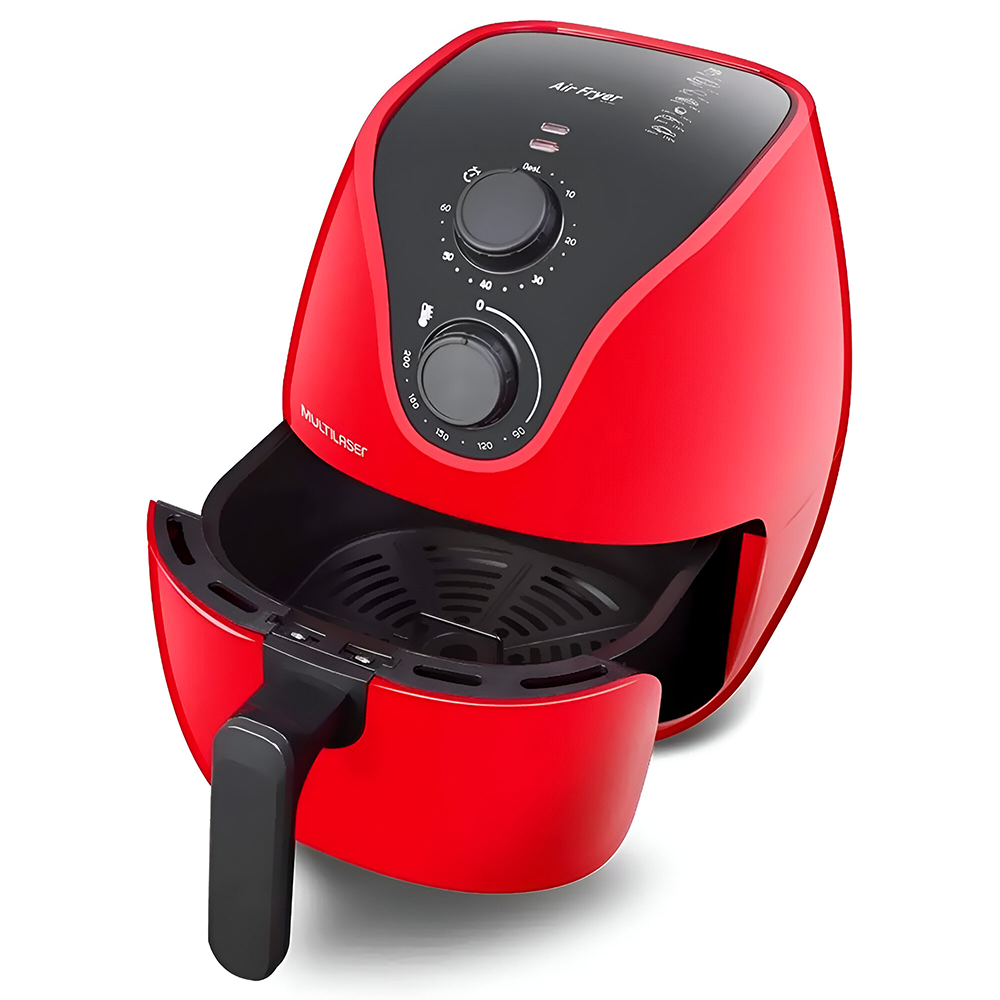 Fritadeira Elétrica Multilaser CE084EUR Air Fryer 4L / 220V - Vermelho