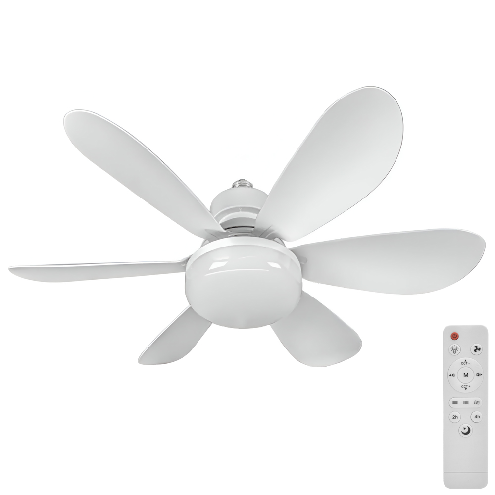 Ventilador com Lâmpada Satellite A-F27402 30W / Bivolt - Branco (Teto)