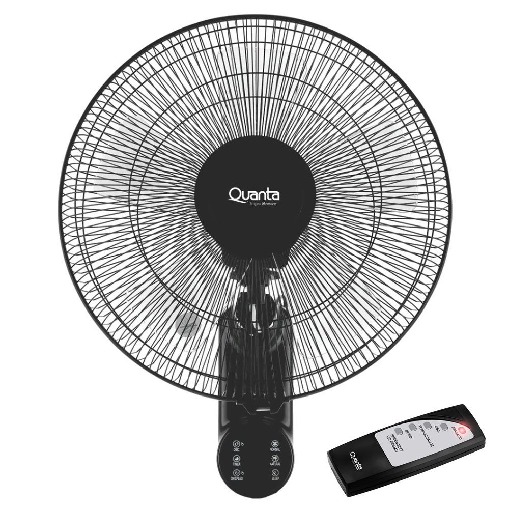 Ventilador de Parede Quanta QTVPTB16 16" / 110V - Preto