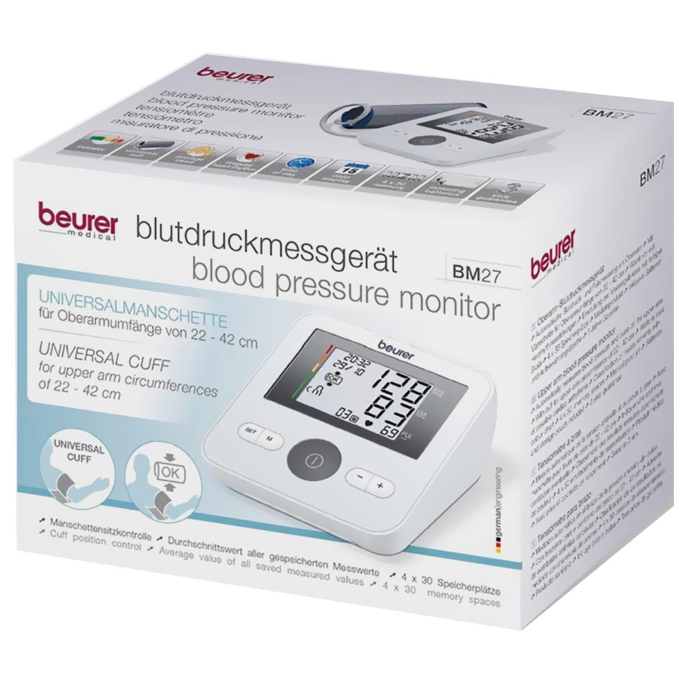 MEDIDOR DE PRESSAO BEURER BM27 PULSO BRANCO 