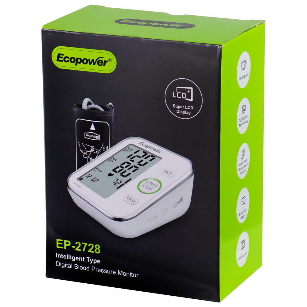 Medidor de Pressão Ecopower EP-2728 Braço - Branco