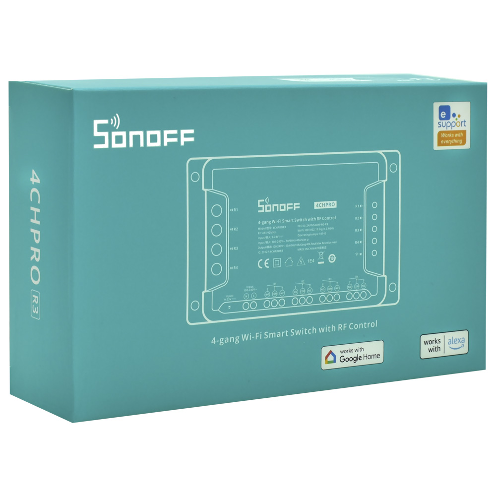 Interruptor Sonoff 4CHPROR3 Wifi / Smart / RF / Switch - Branco