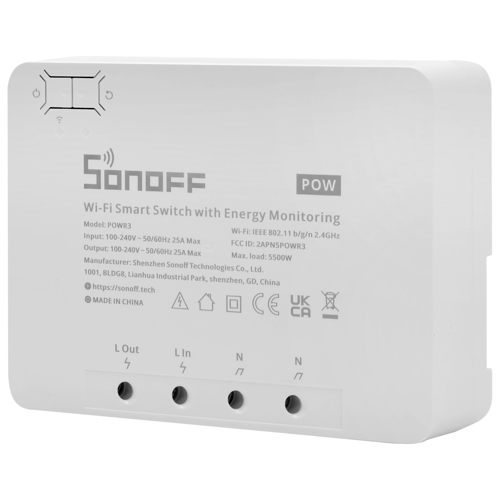 Interruptor Sonoff POWR3 DIY Wifi / Smart / Switch - Branco