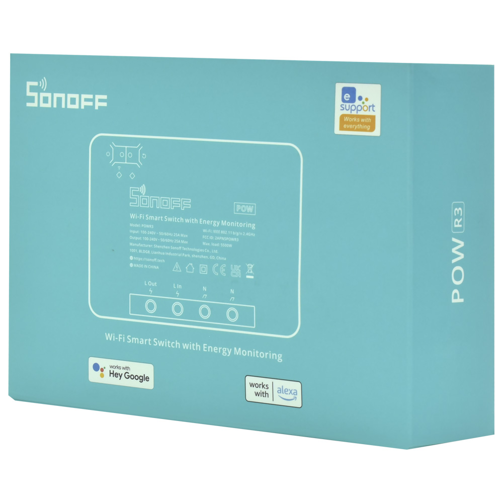 Interruptor Sonoff POWR3 DIY Wifi / Smart / Switch - Branco