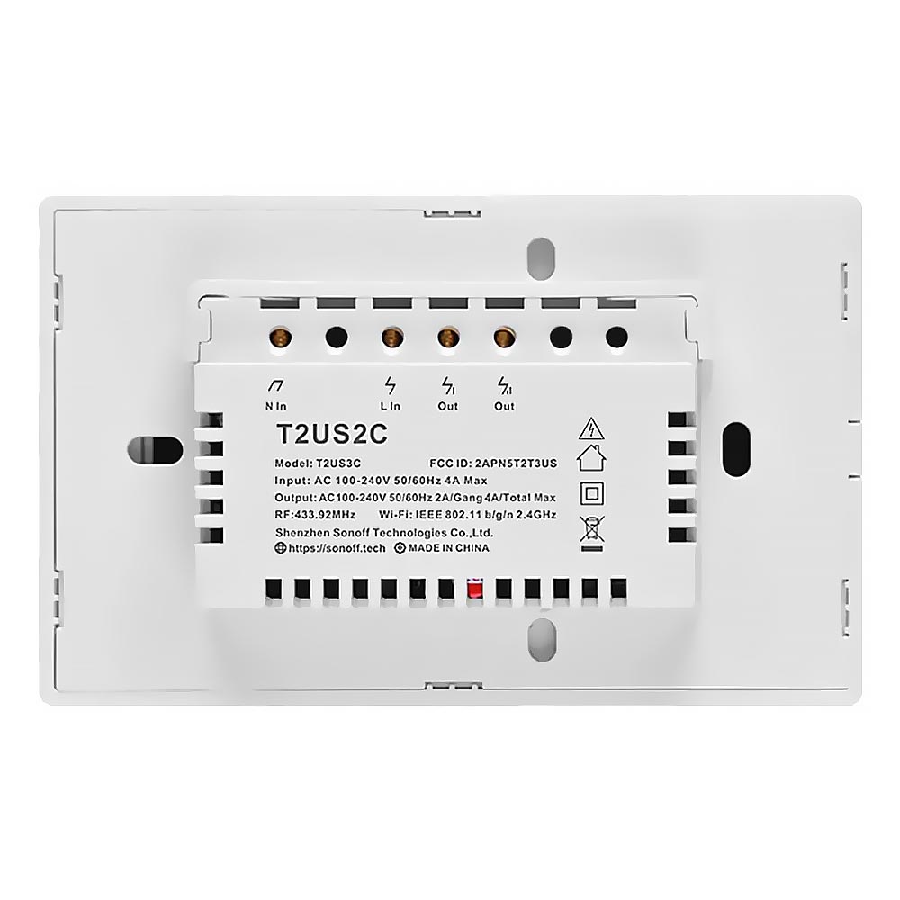 Interruptor Sonoff T2US2C Wifi / Smart / Alexa - Branco