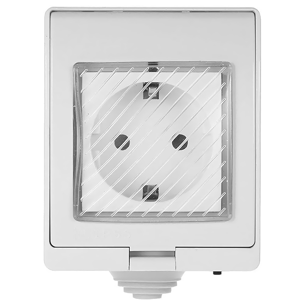 Tomada de Parede Sonoff S55TPF Smart Wifi / Waterproof / Bivolt - Branco