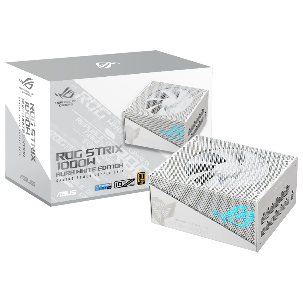 Fonte de Alimentação ASUS Rog Strix 1000G Aura White Edition 1000W ATX / Modular / 80 Plus Gold