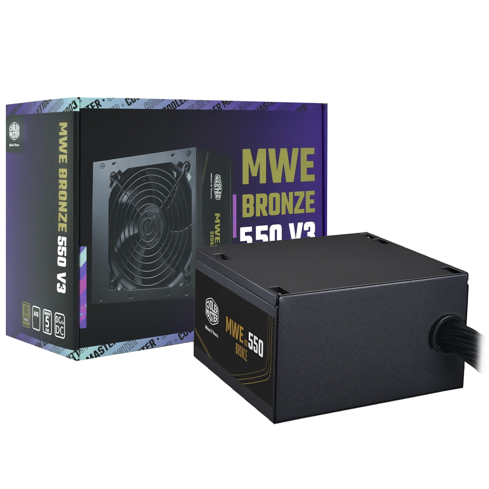 Fonte de Alimentação Cooler Master MWE Bronze 550 V3 550W / Não Modular / 80 Plus Bronze