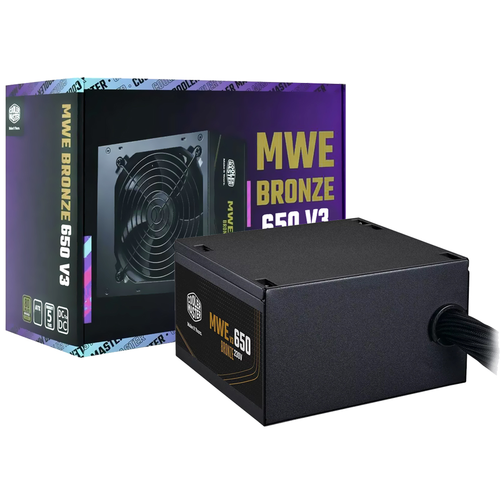 Fonte de Alimentação Cooler Master MWE Bronze 650 V3 650W / Não Modular / 80 Plus Bronze