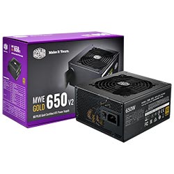 Fonte de Alimentação Cooler Master MWE V2 650W ATX / Não Modular / 80 Plus Gold - MPE-6501-ACAAG-U2
