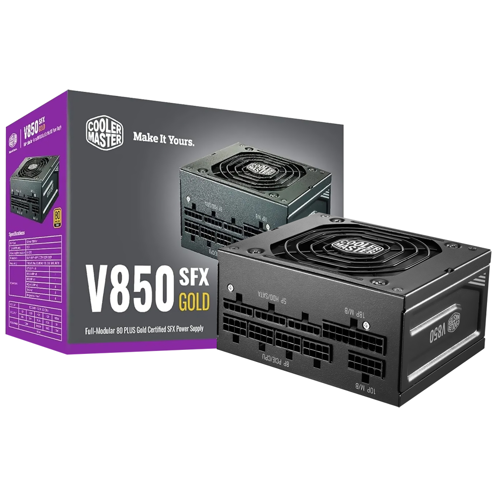 Fonte de Alimentação Cooler Master V850 SFX Gold 850W / Modular / 80 Plus Gold - MPY-8501-SFHAGV-WO