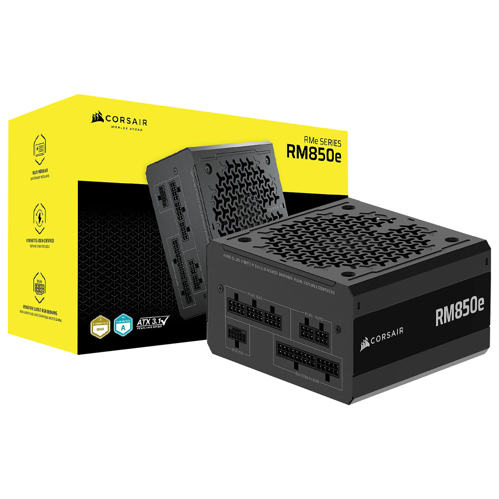 Fonte de Alimentação Corsair RM850E RME 850W ATX / Modular / Cybenetics Gold - CP-9020296-BR