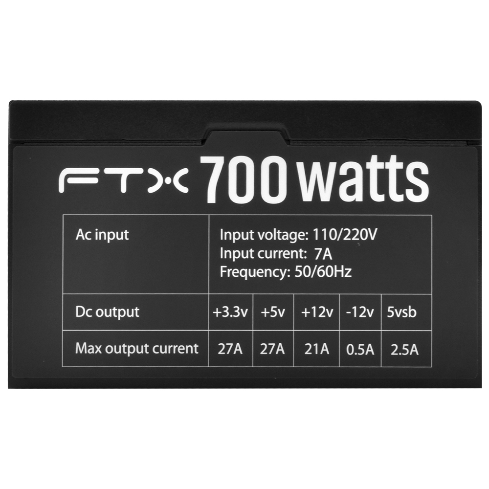 Fonte de Alimentação FTX FTX-CFA-700W 700W ATX / Não Modular