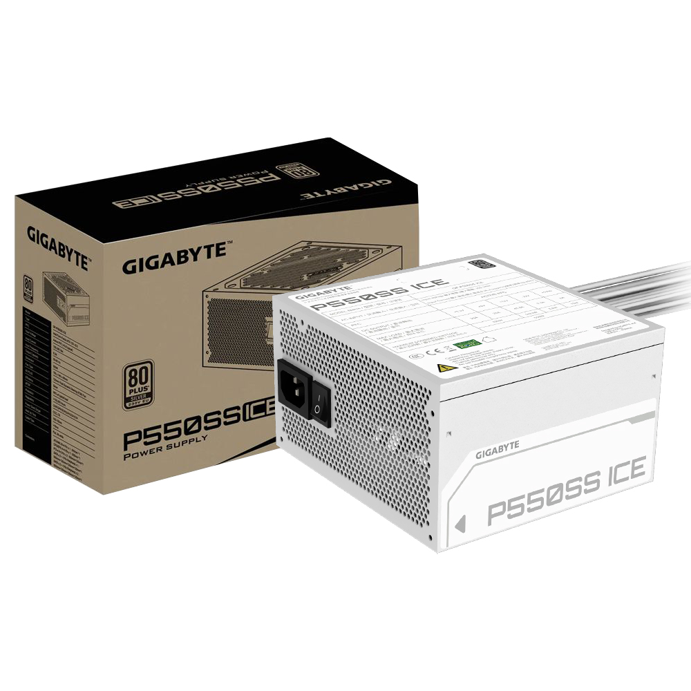 Fonte de Alimentação Gigabyte GP-P550SS Ice ATX / Não Modualr / 80 Plus Silver