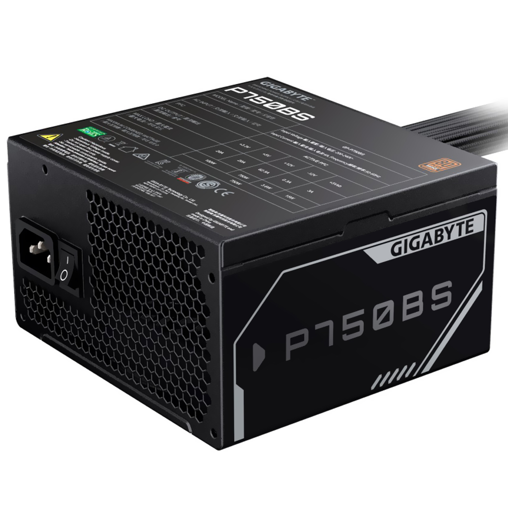 Fonte de Alimentação Gigabyte GP-P750BS 750W ATX / Não Modular / 80 Plus Bronze