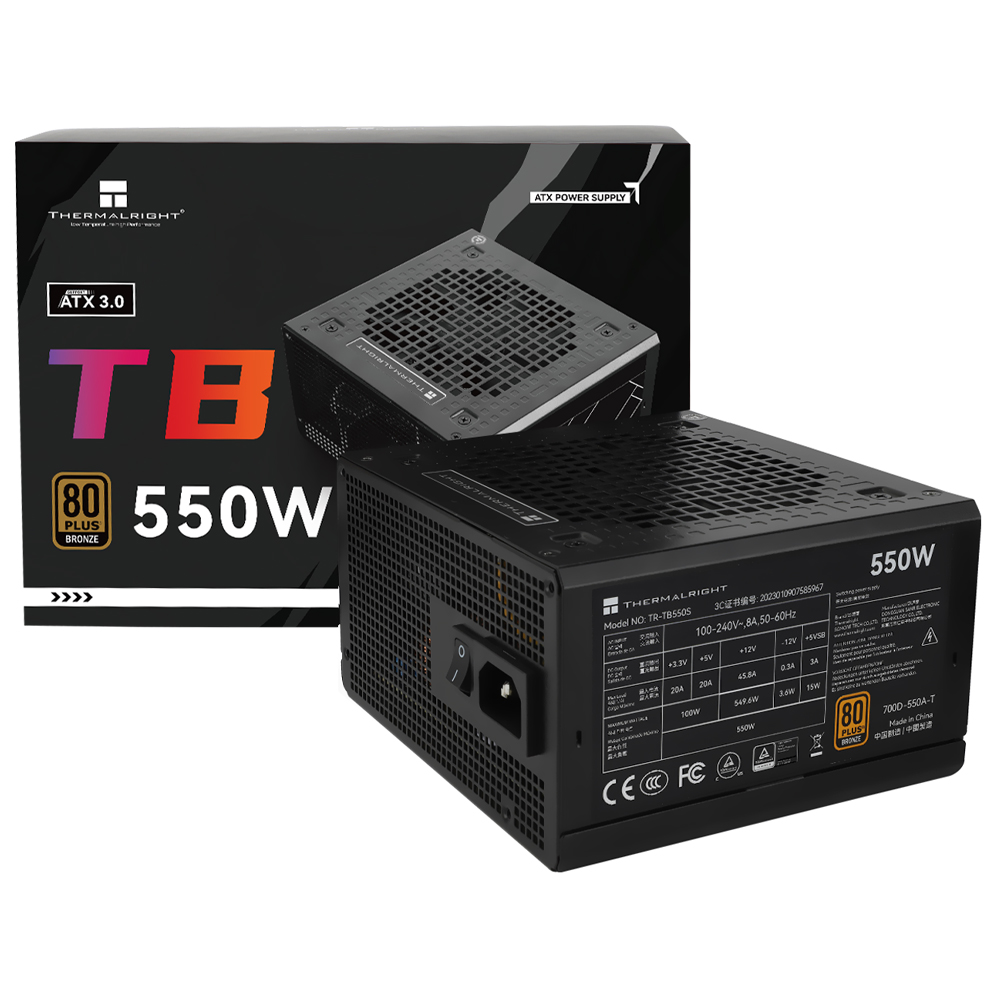 Fonte de Alimentação Thermalright TR-TB550S 550W ATX / Não Modular / 80 Plus Bronze