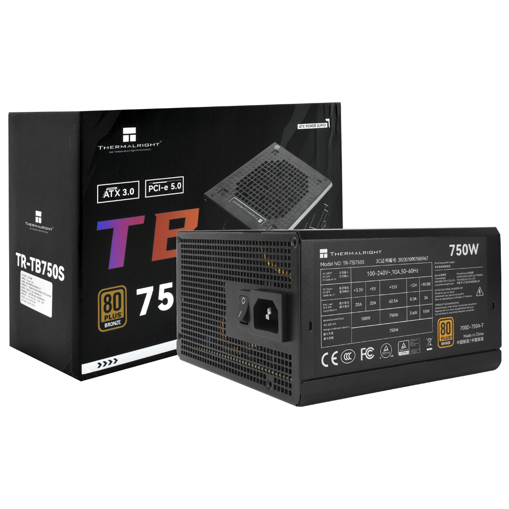 Fonte de Alimentação Thermalright TR-TB750S 750W ATX / Não Modular / 80 Plus Bronze