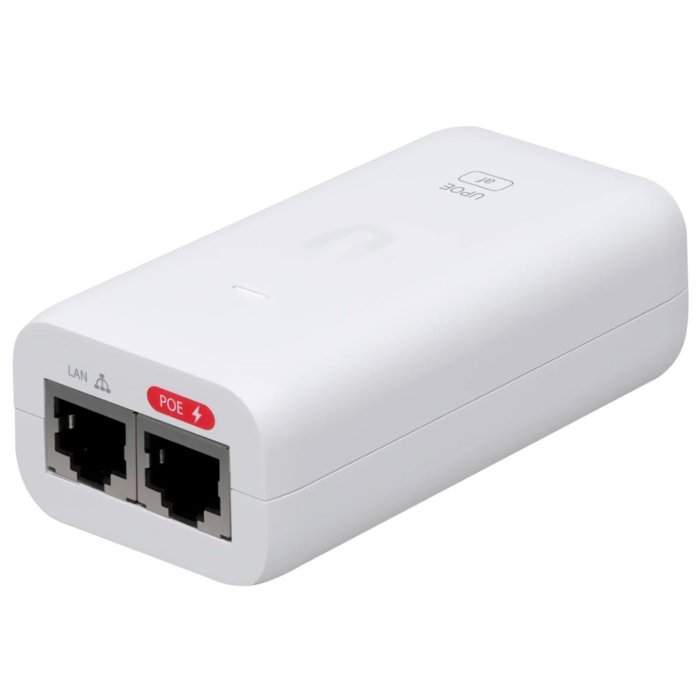 Fonte UBNT U-POE-AF-BR Poe Injector 48V Gigabit / 0.5MP - Branco