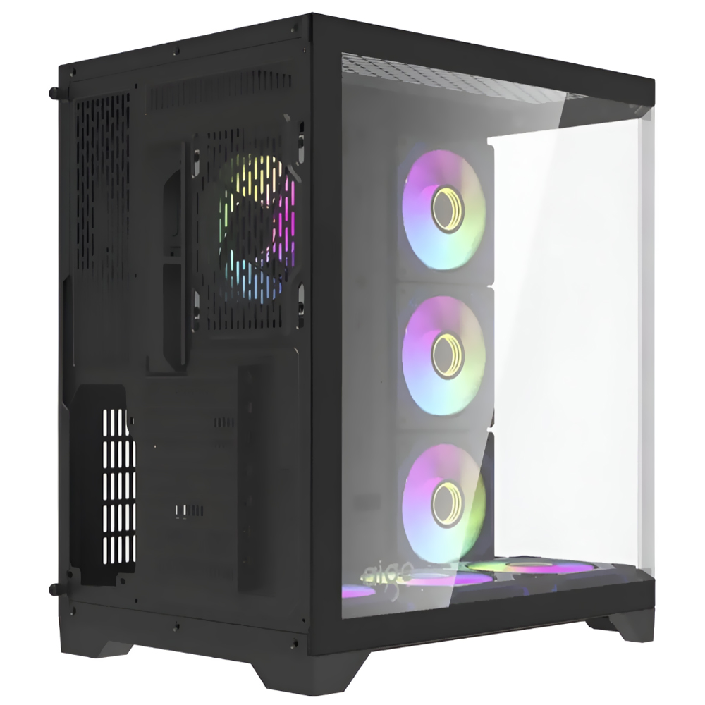 Gabinete Gamer Aigo FT418 Pro Mid Tower / 7 Cooler - Preto