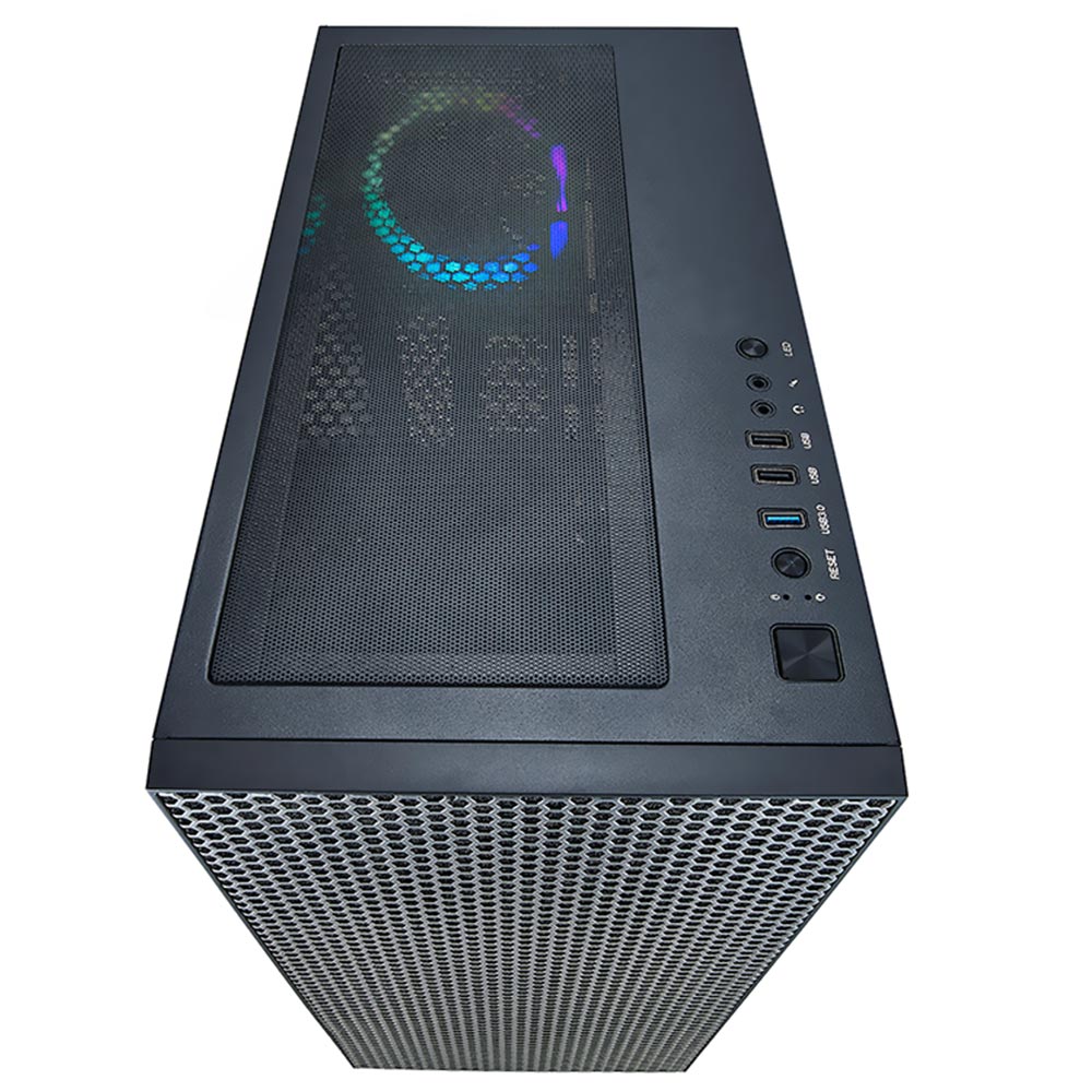Gabinete Gamer AZZA Hive 450 CSAZ-450 Mid Tower / 1 Cooler / RGB - Preto