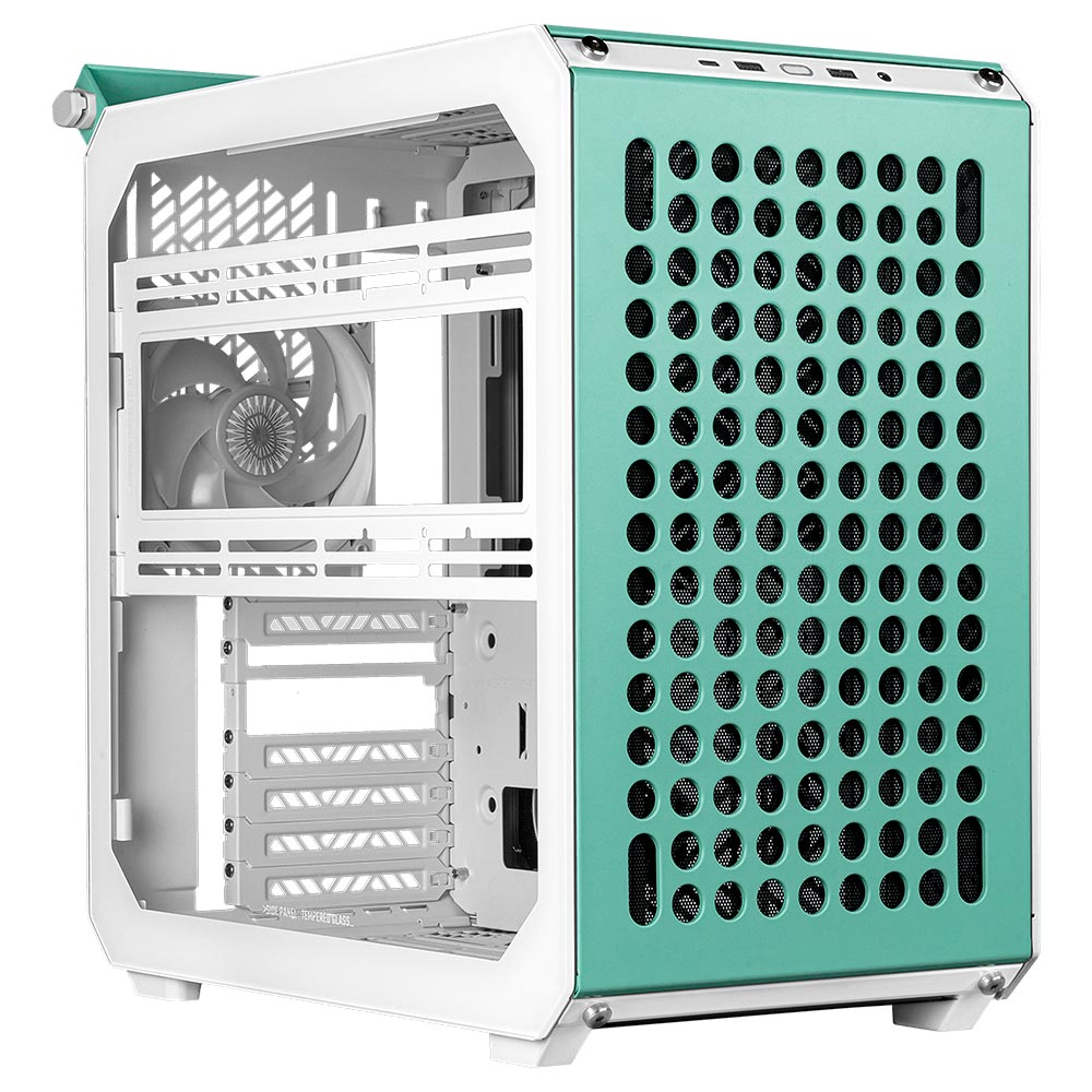 Gabinete Gamer Cooler Master Flatpack Macaron QUBE500 Mid Tower / 1 Cooler / ARGB - Branco (Q500-DGNN-S00)