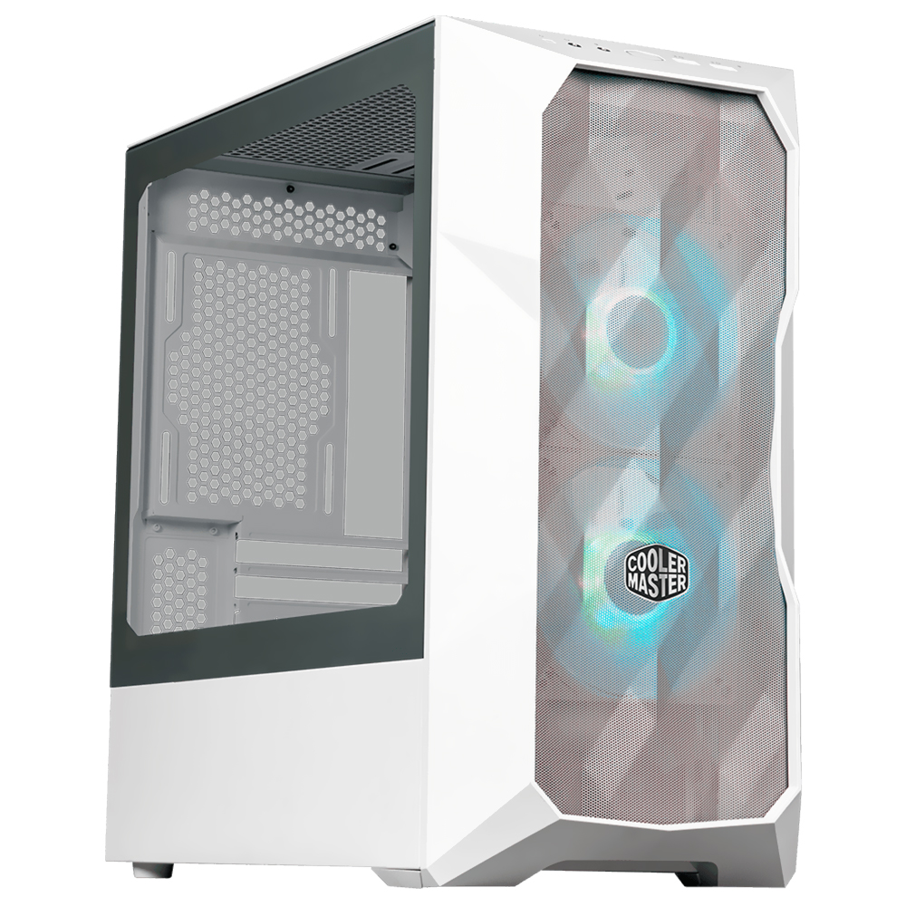 Gabinete Gamer Cooler Master MasterBox TD300 Mesh RGB / 2 Cooler - Branco (TD300-WGNN-S00)