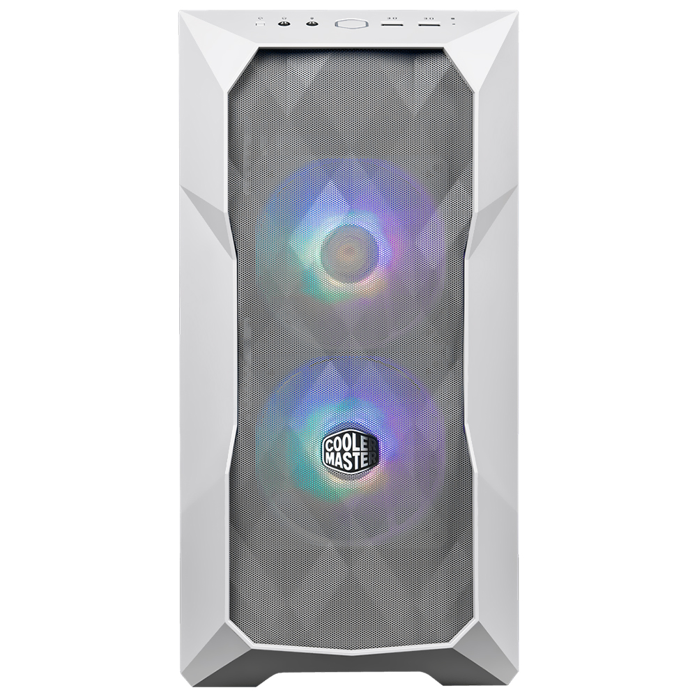 Gabinete Gamer Cooler Master MasterBox TD300 Mesh RGB / 2 Cooler - Branco (TD300-WGNN-S00)