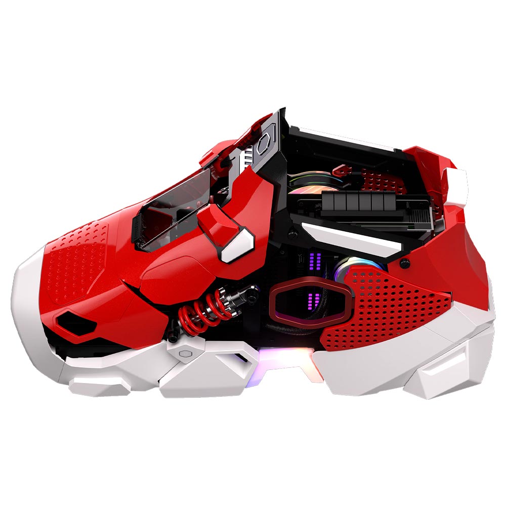 Gabinete Gamer Cooler Master Sneaker X Mini ITX / 1 Cooler / ARGB - Vermelho / Branco (ABK-SXNN-S38L3-R1)