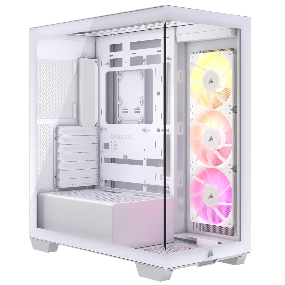 Gabinete Gamer Corsair 3500 Series CC-9011279-WW Mid Tower / 3 Cooler / ARGB - Branco