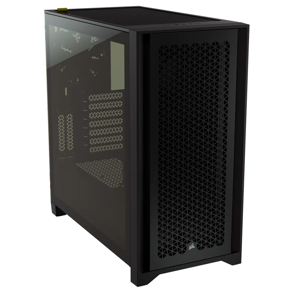 Gabinete Gamer Corsair 4000D Airflow CC-9011200-WW Mid Tower / 2 Cooler / RGB - Preto