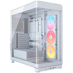 Gabinete Gamer Corsair CC-9011315-WW Frame 4500X RS-R Mid Tower / 3 Cooler / ARGB - Branco
